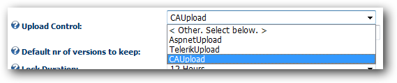 Set uploader